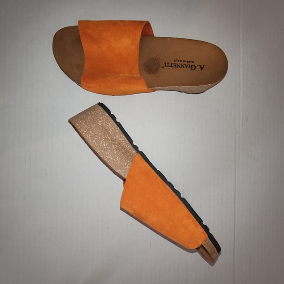 A.Gianetti slides Made in Italy- Orange (Sz8) - Picture 2 of 6